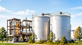 Industrieanlage mit zwei Tanks